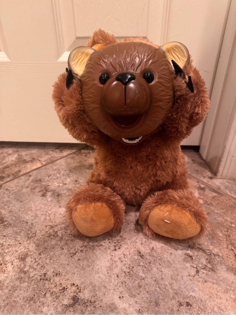 animated Spooky Bear with Mask also known as the Peekaboo Haunted Teddy